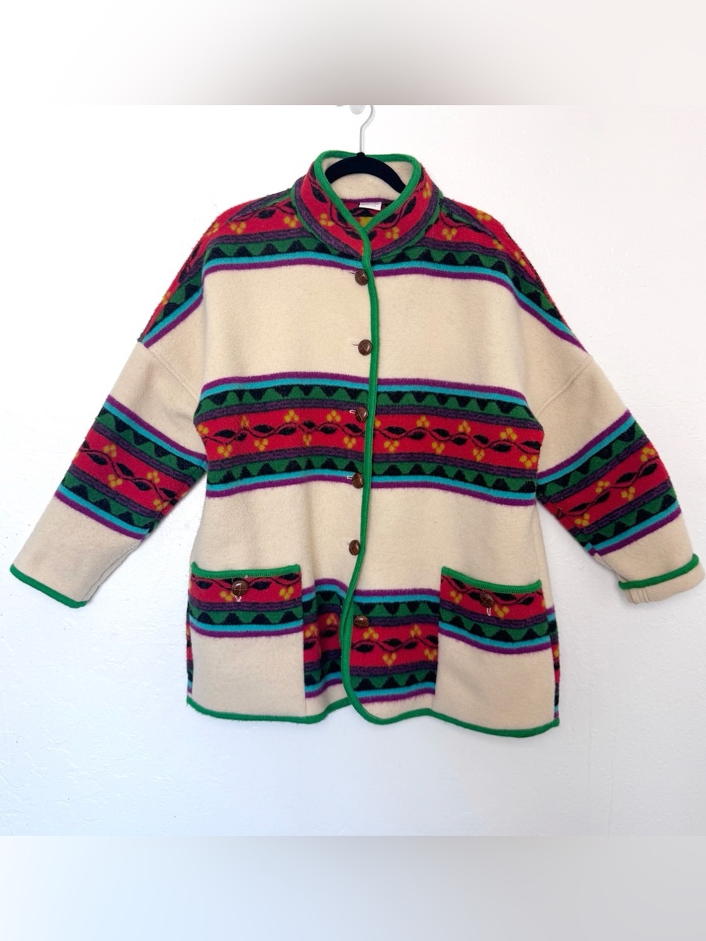 United Colors Of Benetton Vintage Benetton native Wool 100% Virgen wool Jacket